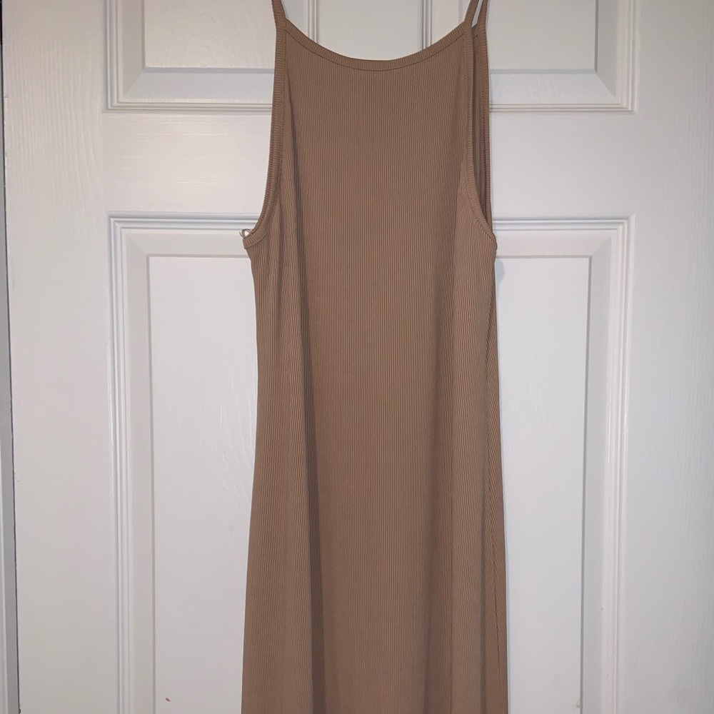 Forever 21 Mocha Ribbed Knit Maxi Cami Dress